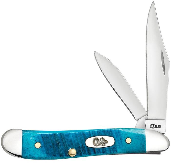 Sawcut Caribbean Blue Bone Peanut Pocket Knife - Case® Knives